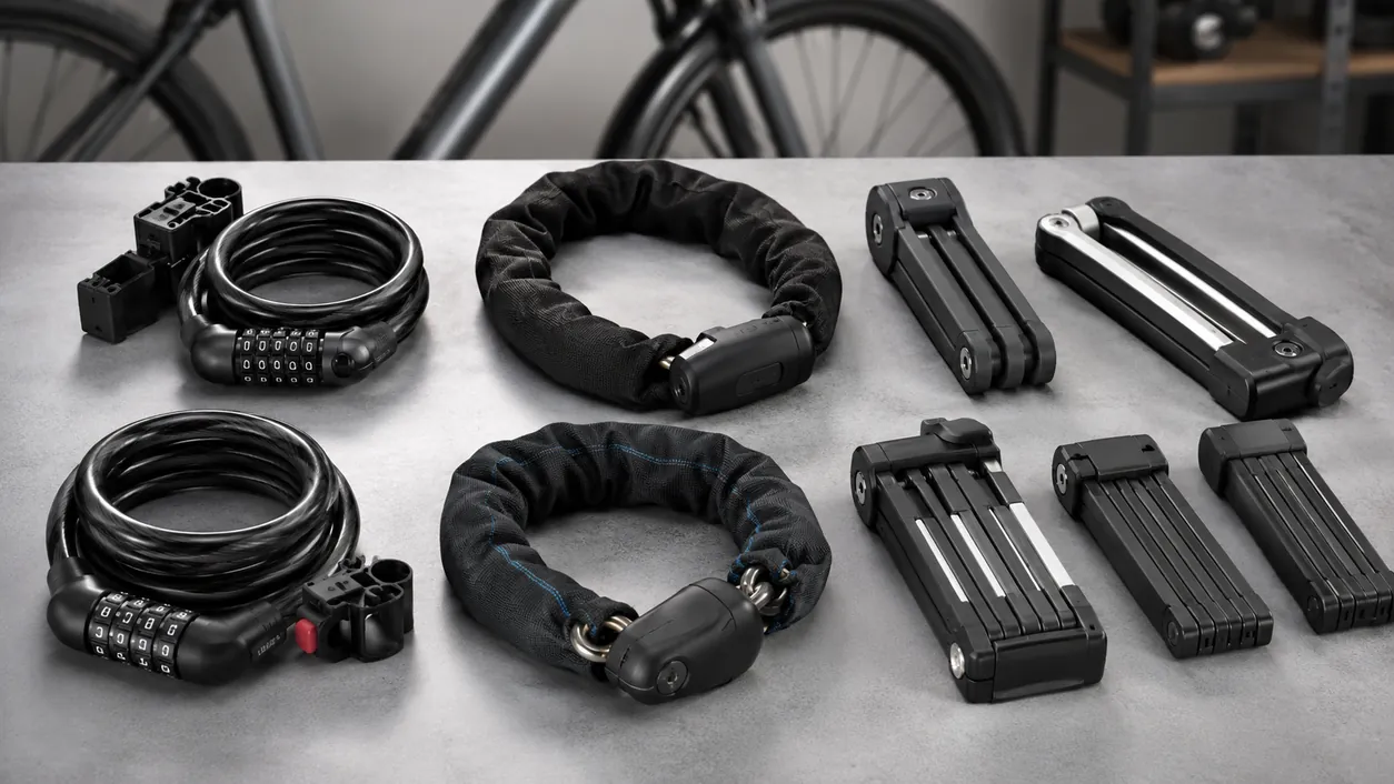 Locks and anti-theft accessories for e-bike security retail bundles