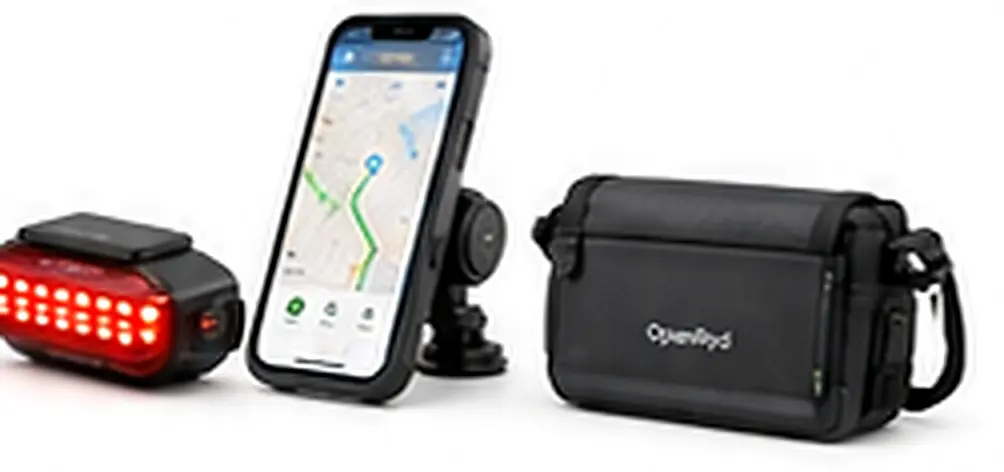 E-bike commuter kit with light, phone mount and bag